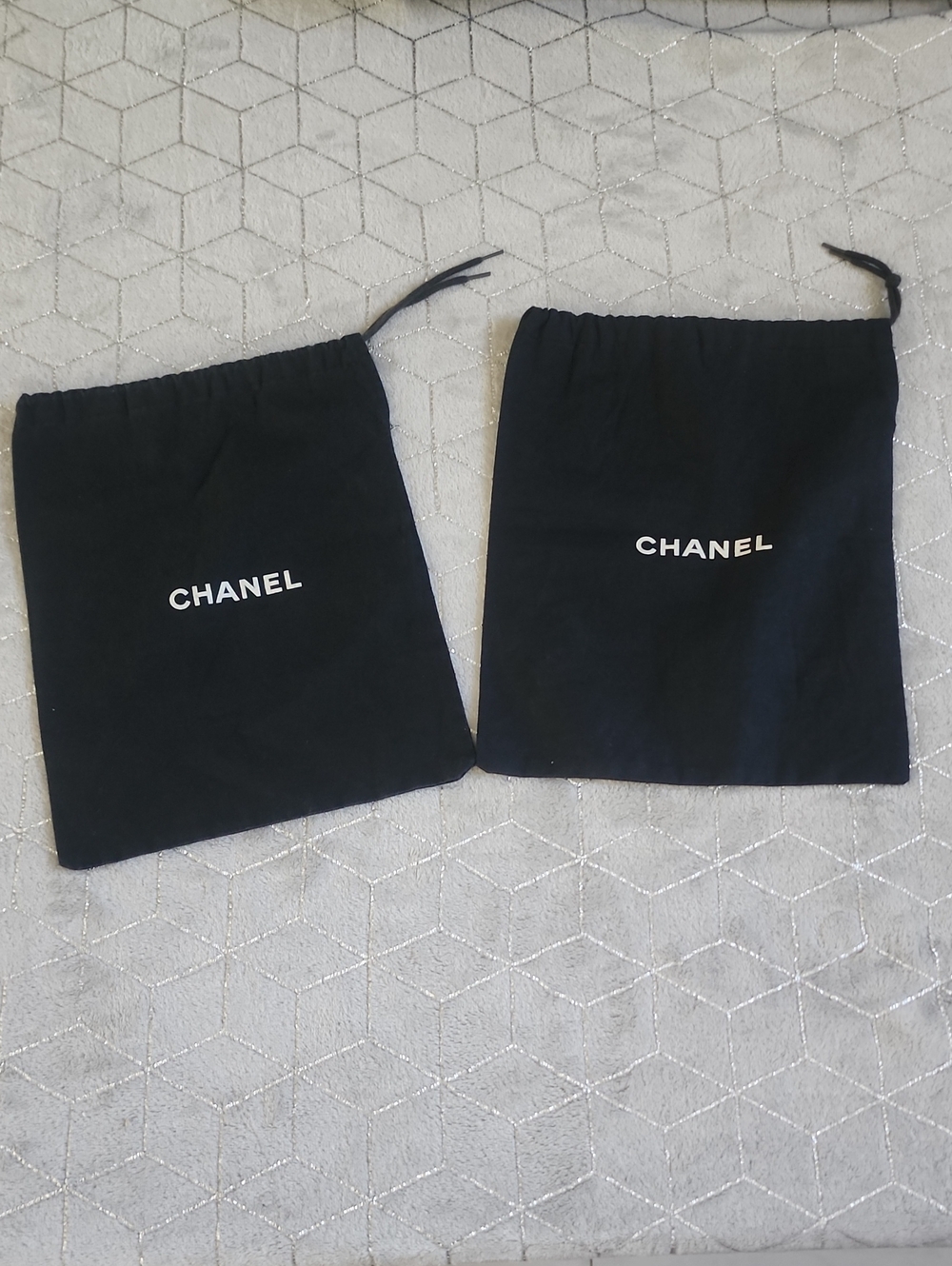 CHANEL | Two Black And White Dust Bags
